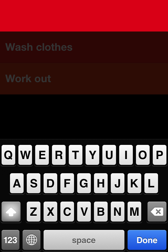 Clear app: adding tasks